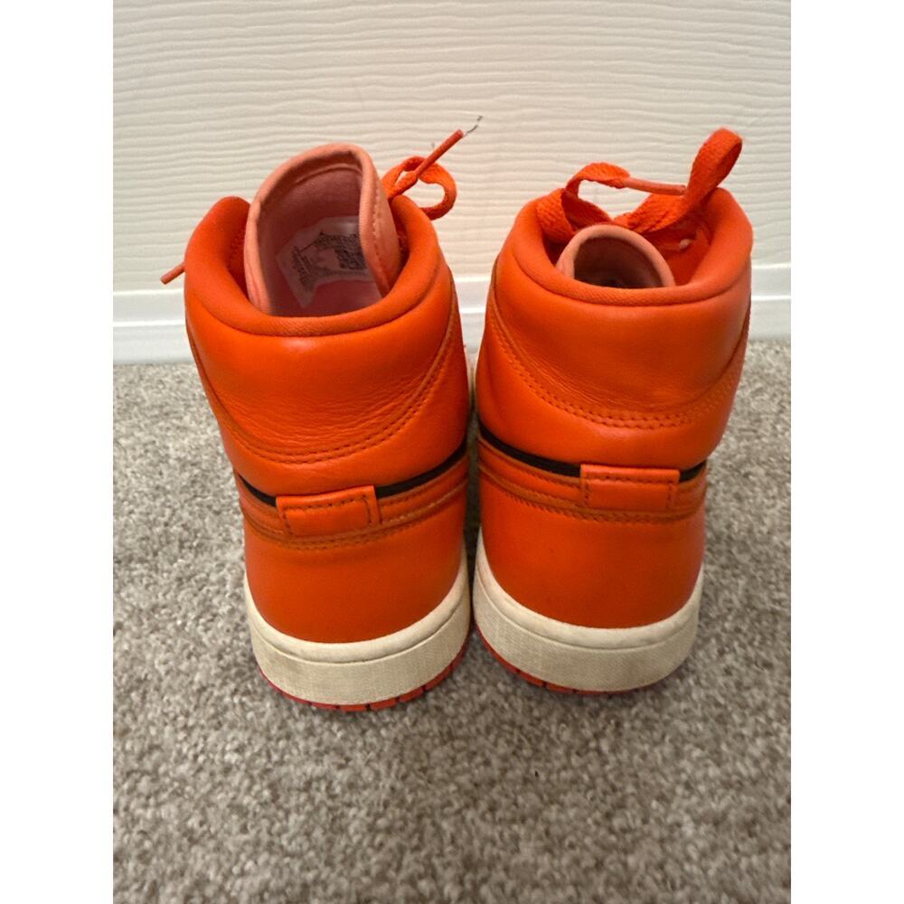 Nike Air Jordan 1 Mid SE 'Rush Orange' Women's Midtop Sneaker, sz 9.5 - Picture 7 of 8
